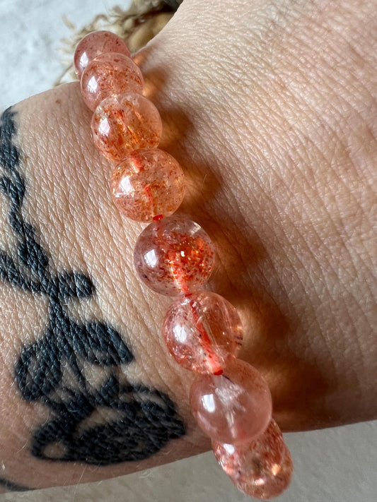 Sonnenstein Armband High Quality | Echter Sonnenstein Schmuck | Funkelnder Edelstein | Naturstein Armband