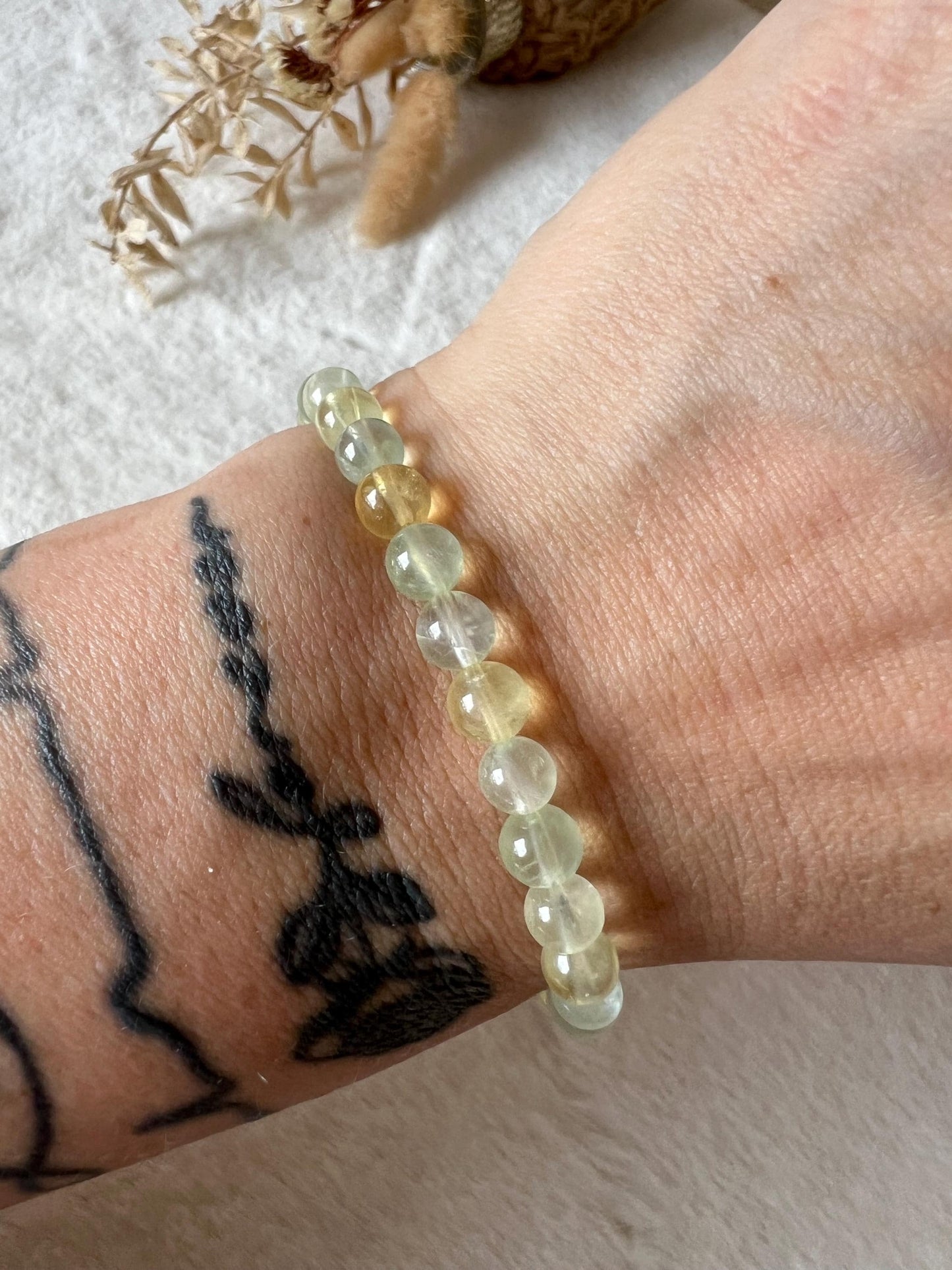 Prehnit Armband | Echter Prehnit Schmuck | High Quality | Edelstein Armband