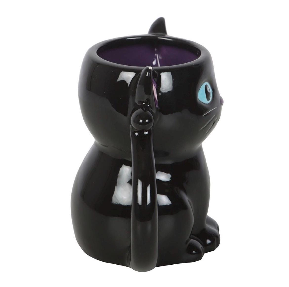 Schwarze Katzen-Tasse