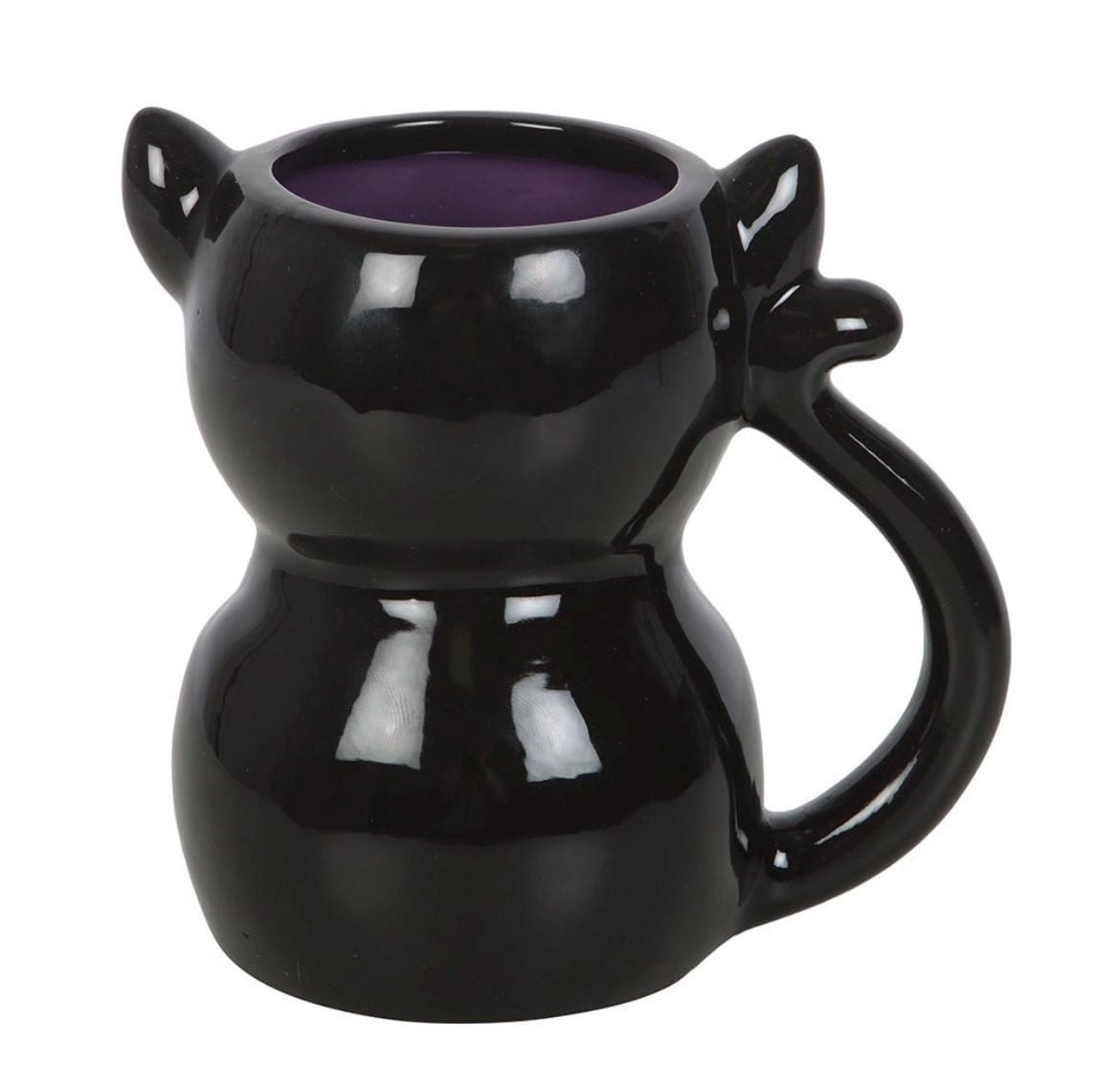 Schwarze Katzen-Tasse