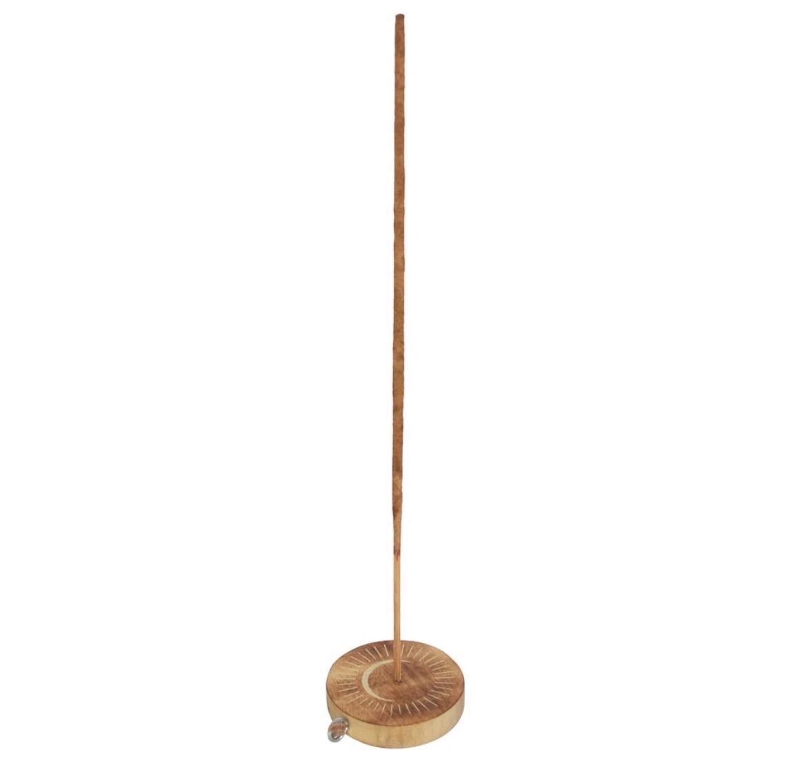 Mondphase Räucherstäbchen Geschenkset mit Holzhalter – Kokosnussduft