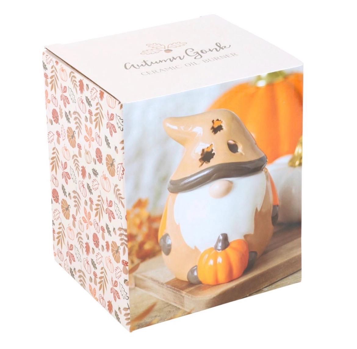 Herbstwichtel beige Wachsmelt und Ölbrenner aus Keramik