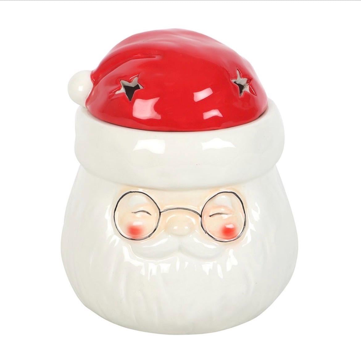 Santa Wachsmelt und Ölbrenner aus Keramik