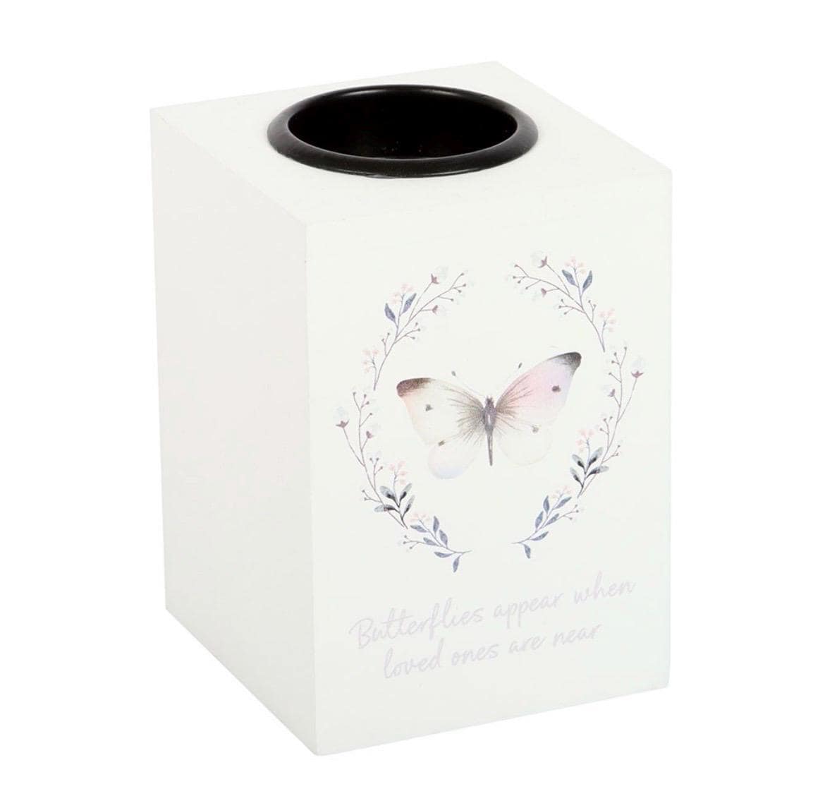 Teelichthalter „Butterflies appear when loved ones are near“ – Schmetterling