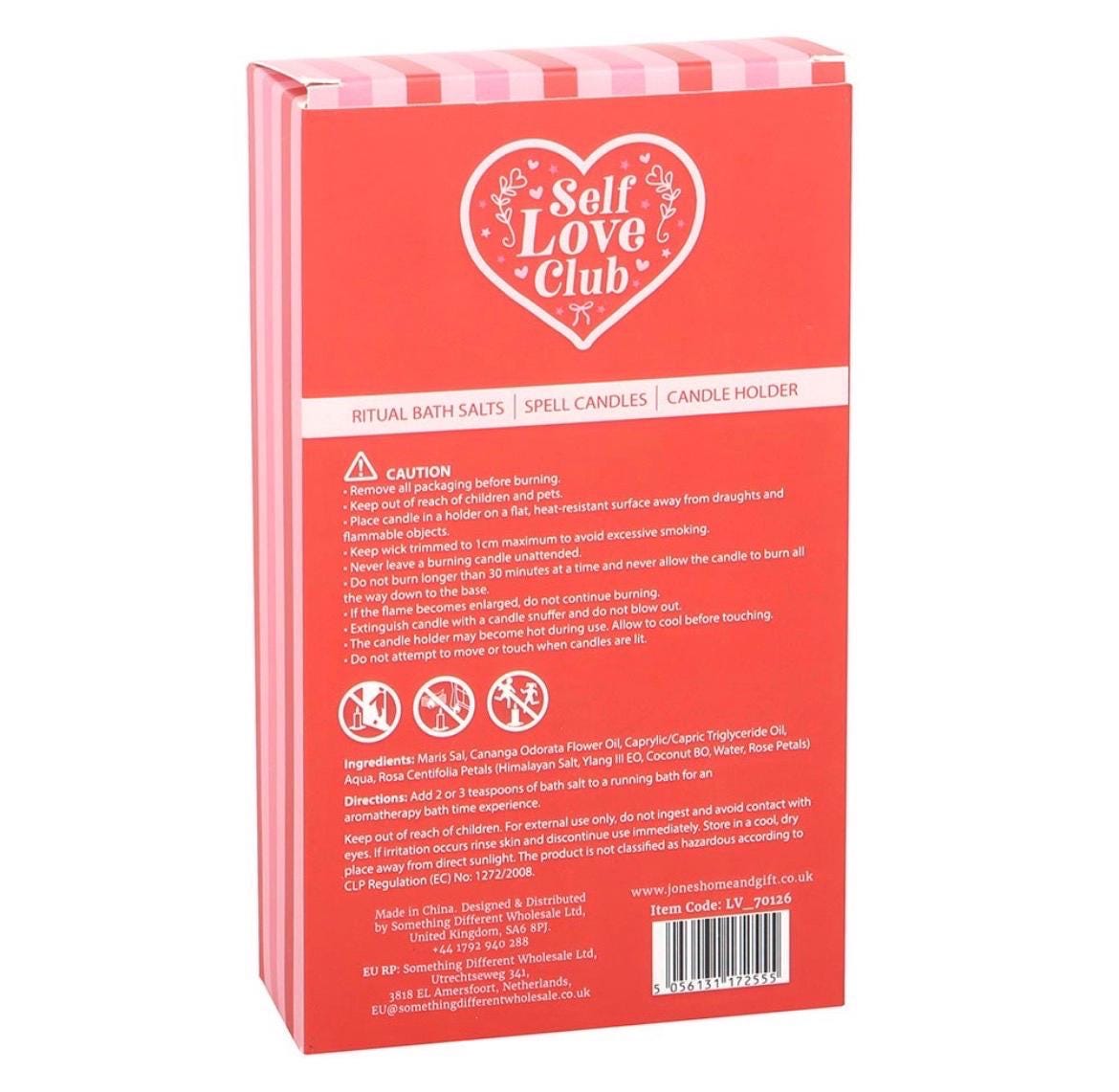 Self Love Club Ritual Bade-Set | Himalaya Ylang Ylang Badesalz, Ritualkerzen & Kerzenhalter | Self Care Geschenkset