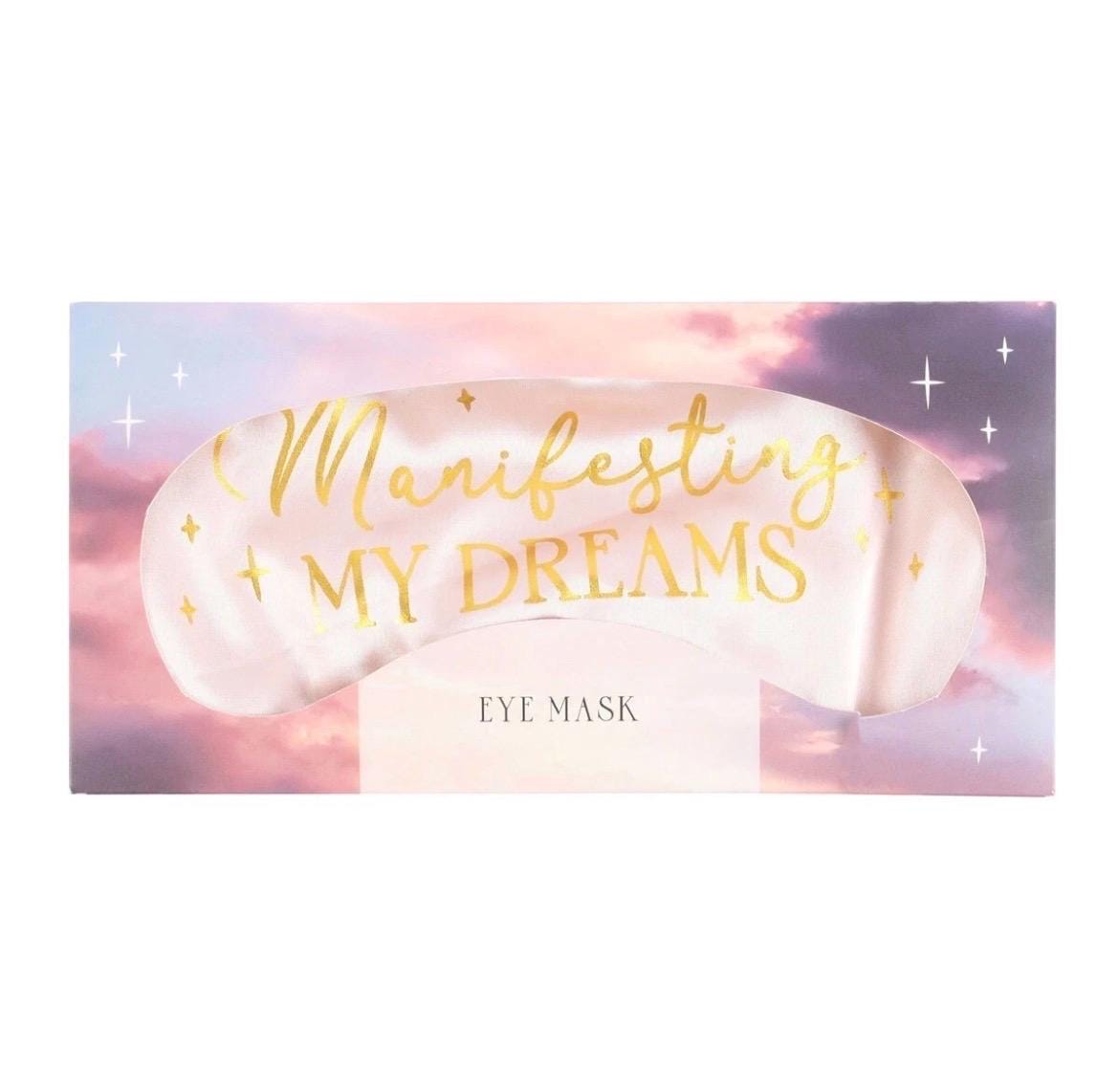 Manifesting My Dreams Satin Schlafmaske | Rosa Augenmaske für Schlaf, Manifestation & Self Care | Wellness Geschenk