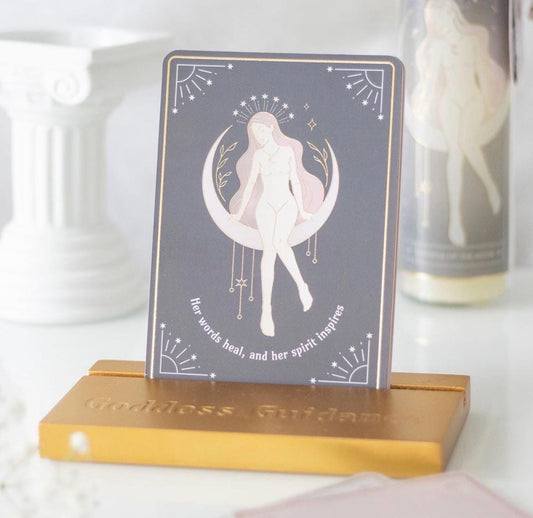 Goddess Guidance Orakelkarten | Göttinnen Affirmationskarten mit Kartenhalter | Self Love, Weiblichkeit & Spirituelle Inspiration