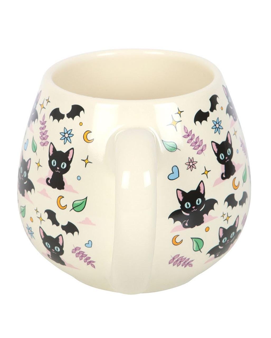 Fledermaus Katzen Tasse | Bat Cat Mug | Halloween Katze | Schwarze Katze Tasse | Spooky Mug | Kawaii Halloween | Herbst Tasse