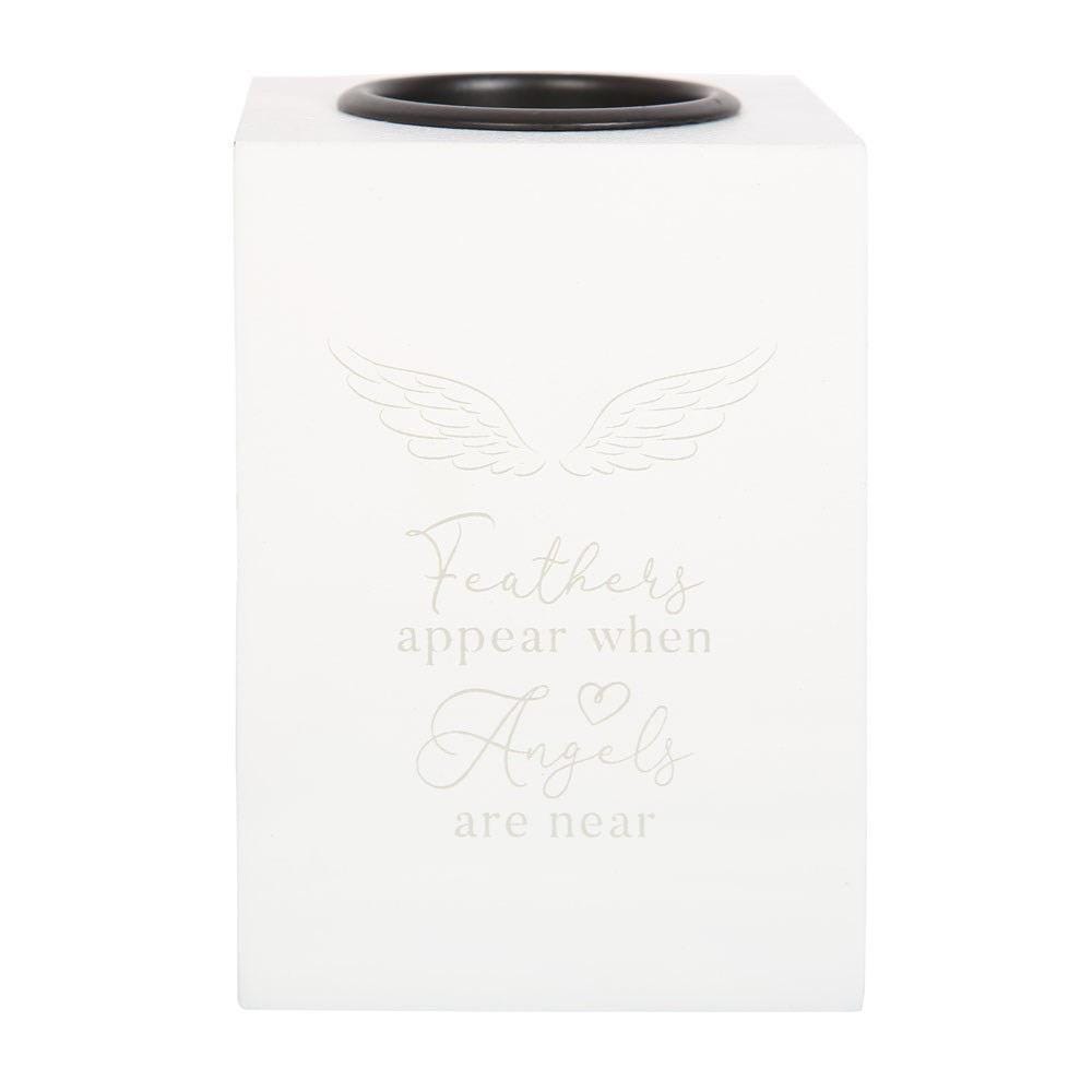 Feathers Appear When Angels Are Near Teelichthalter | Engel Geschenk | Erinnerungslicht | Trauer Geschenk