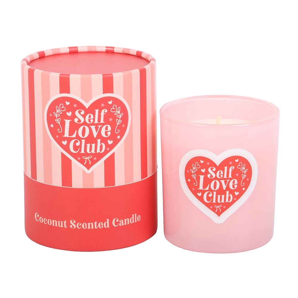 Self Love Club Duftkerze – Kokosnuss | Geschenk für dich selbst | Rosa Kerze | Self Care & Achtsamkeit