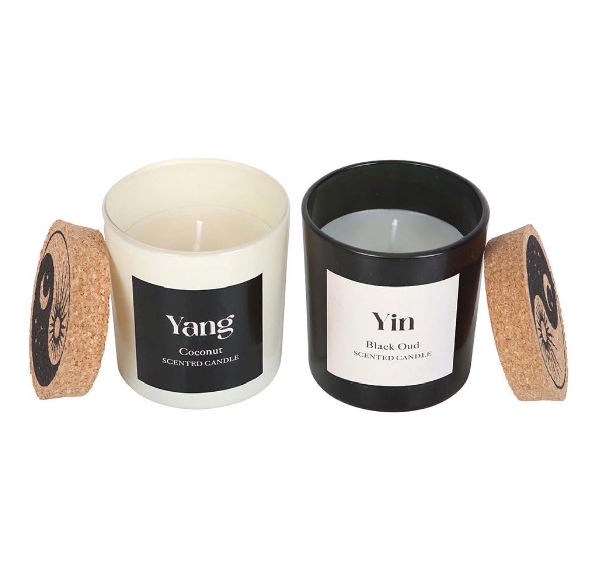 Yin & Yang Kerzen | Duftkerzen Set | Kokosnuss und Black Oud | Balance und Harmonie | Spirituelle Deko | Geschenkset