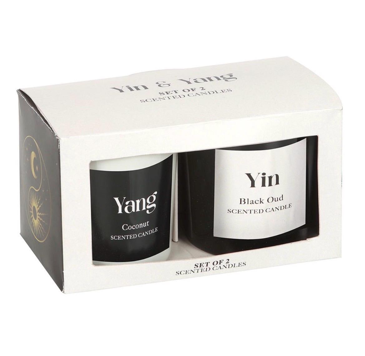 Yin & Yang Kerzen | Duftkerzen Set | Kokosnuss und Black Oud | Balance und Harmonie | Spirituelle Deko | Geschenkset