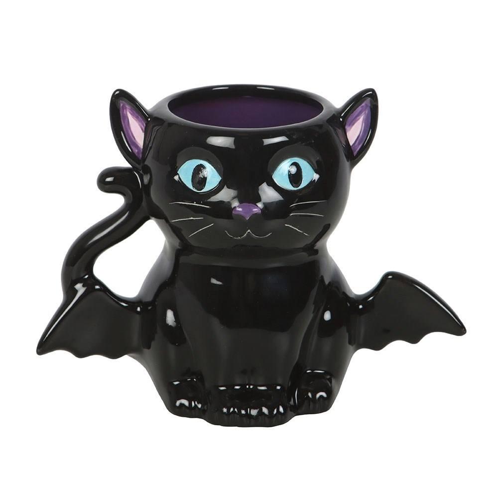 Fledermaus Katze Tasse | Gothic Katzenbecher | Halloween Tasse