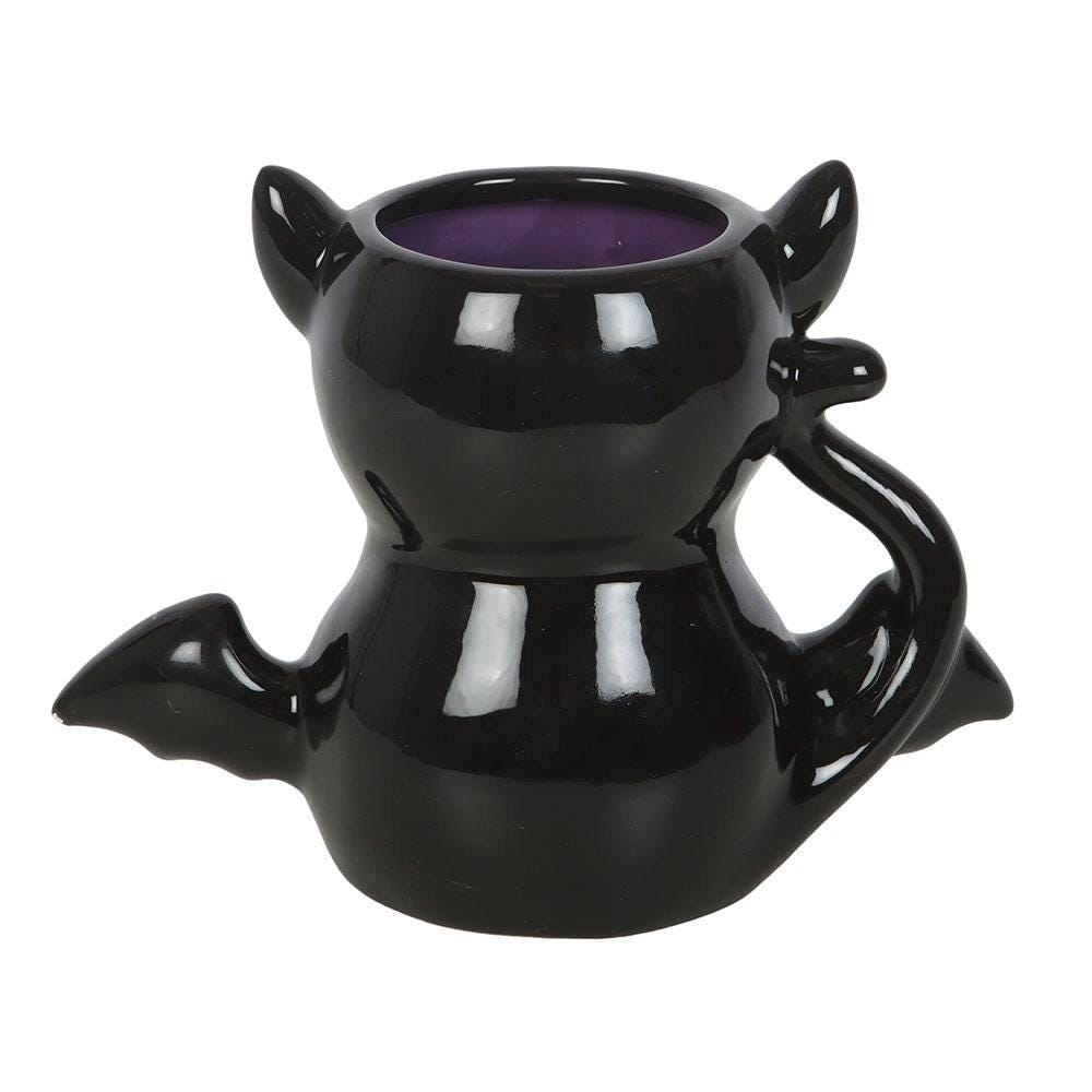 Fledermaus Katze Tasse | Gothic Katzenbecher | Halloween Tasse