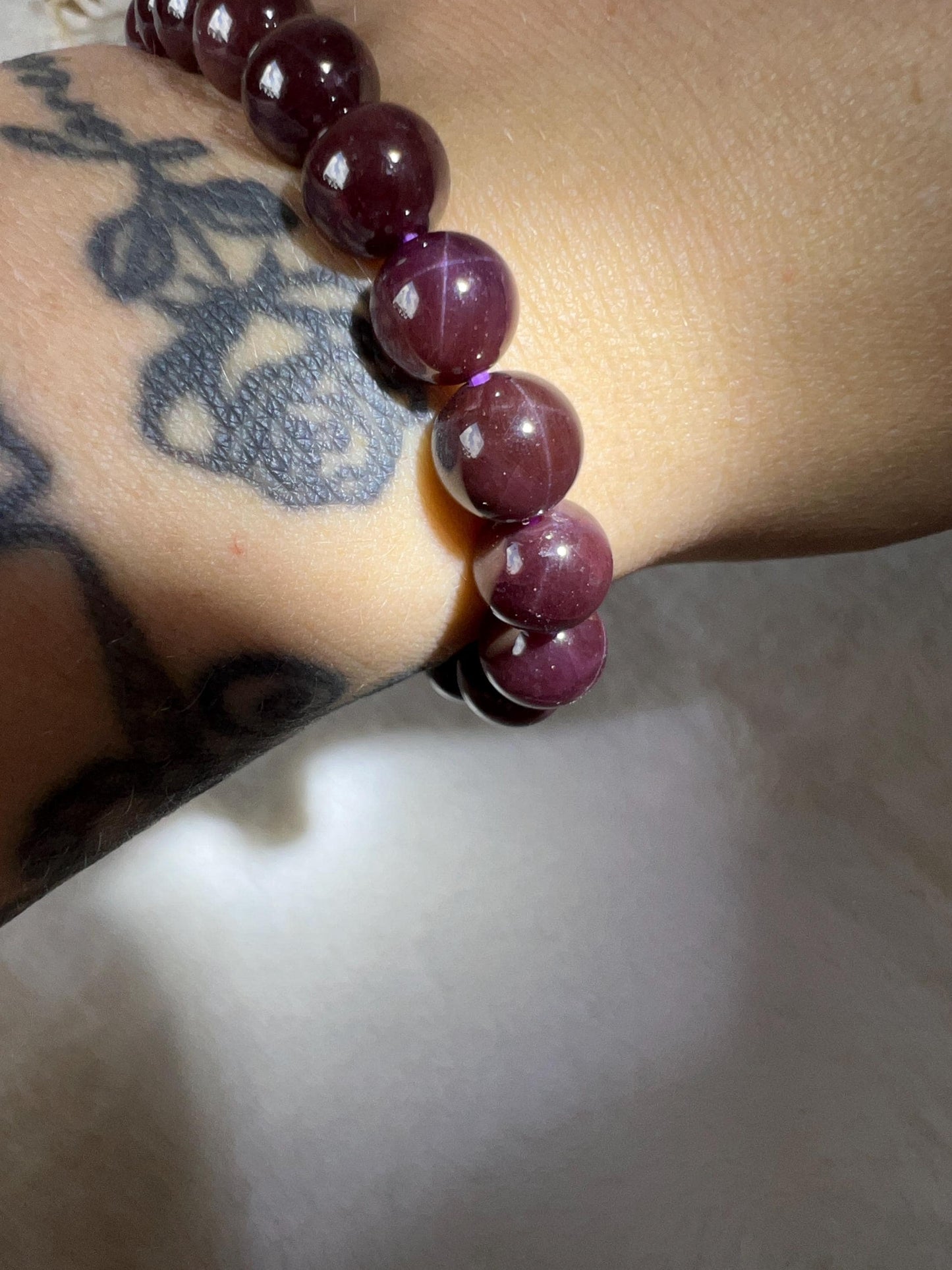 Stern Granat Armband | Echter Stern Granat | Bordeauxroter Edelstein Schmuck | Naturstein Armband