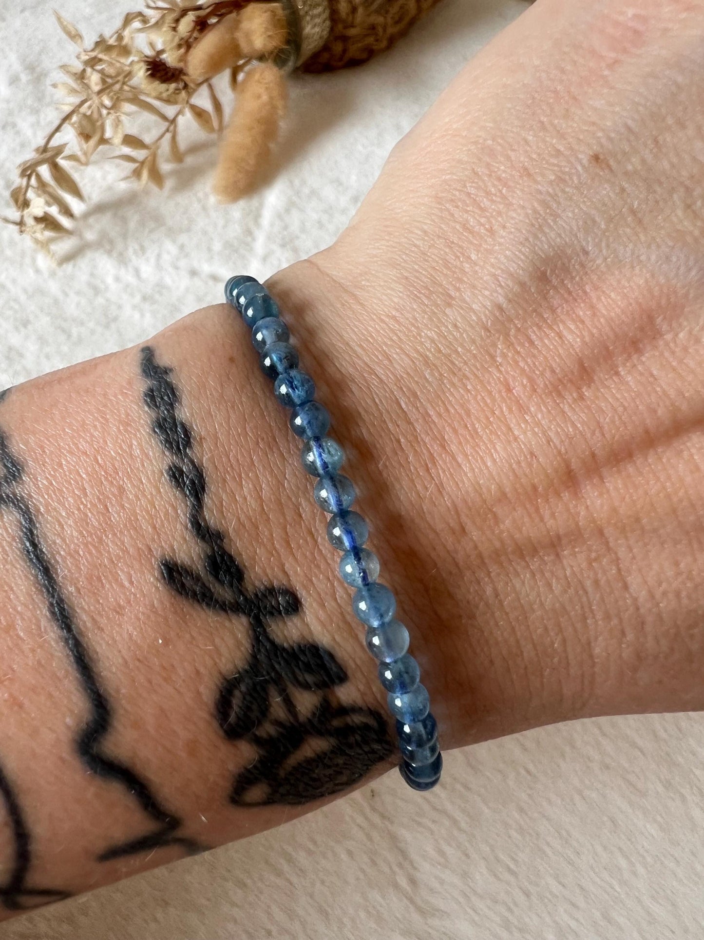Evil Aquamarin Armband | Dunkelblauer Aquamarin | Echter Naturstein Schmuck | Edelstein Armband