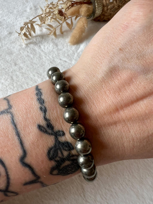 Pyrit Armband | Katzengold | Stein für Fülle, Erfolg & Selbstvertrauen | Handgefertigter Edelsteinschmuck
