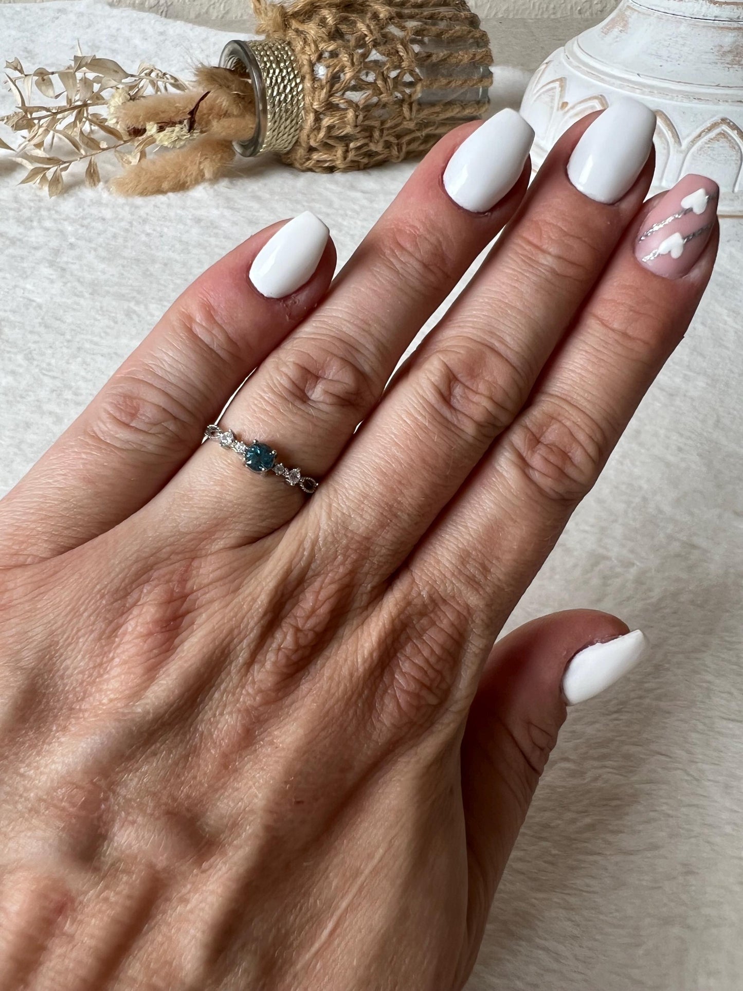 925 Silber Topas Ring – Größenverstellbar | Echter blauer Topas | Eleganter Edelsteinring | Verstellbarer Silberring | Geschenk für Sie