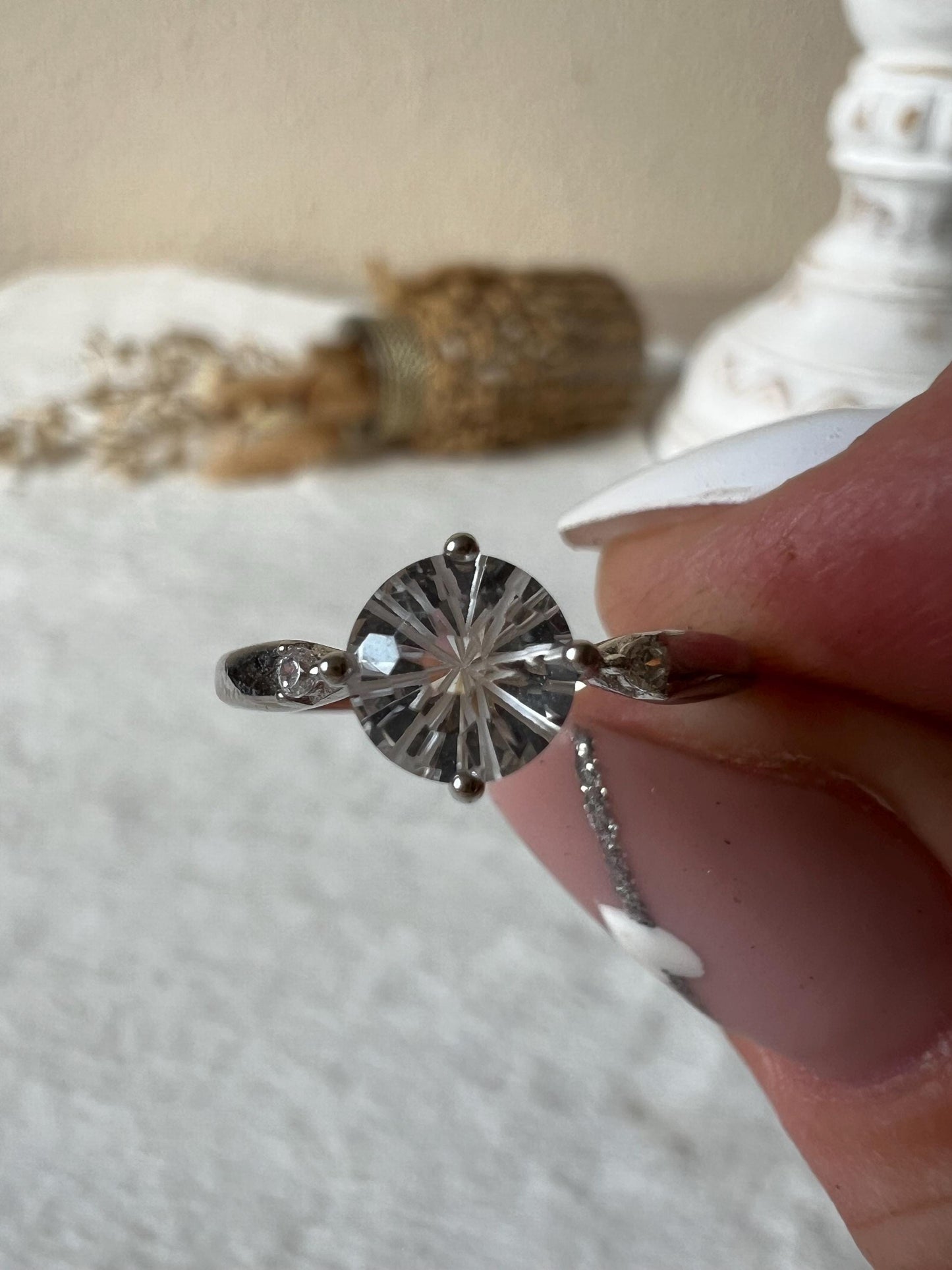 Bergkristall Ring mit Fantasieschliff – 925 Sterling Silber | Edelstein Ring | Besonderer Schliff | Kristallschmuck | Geschenk