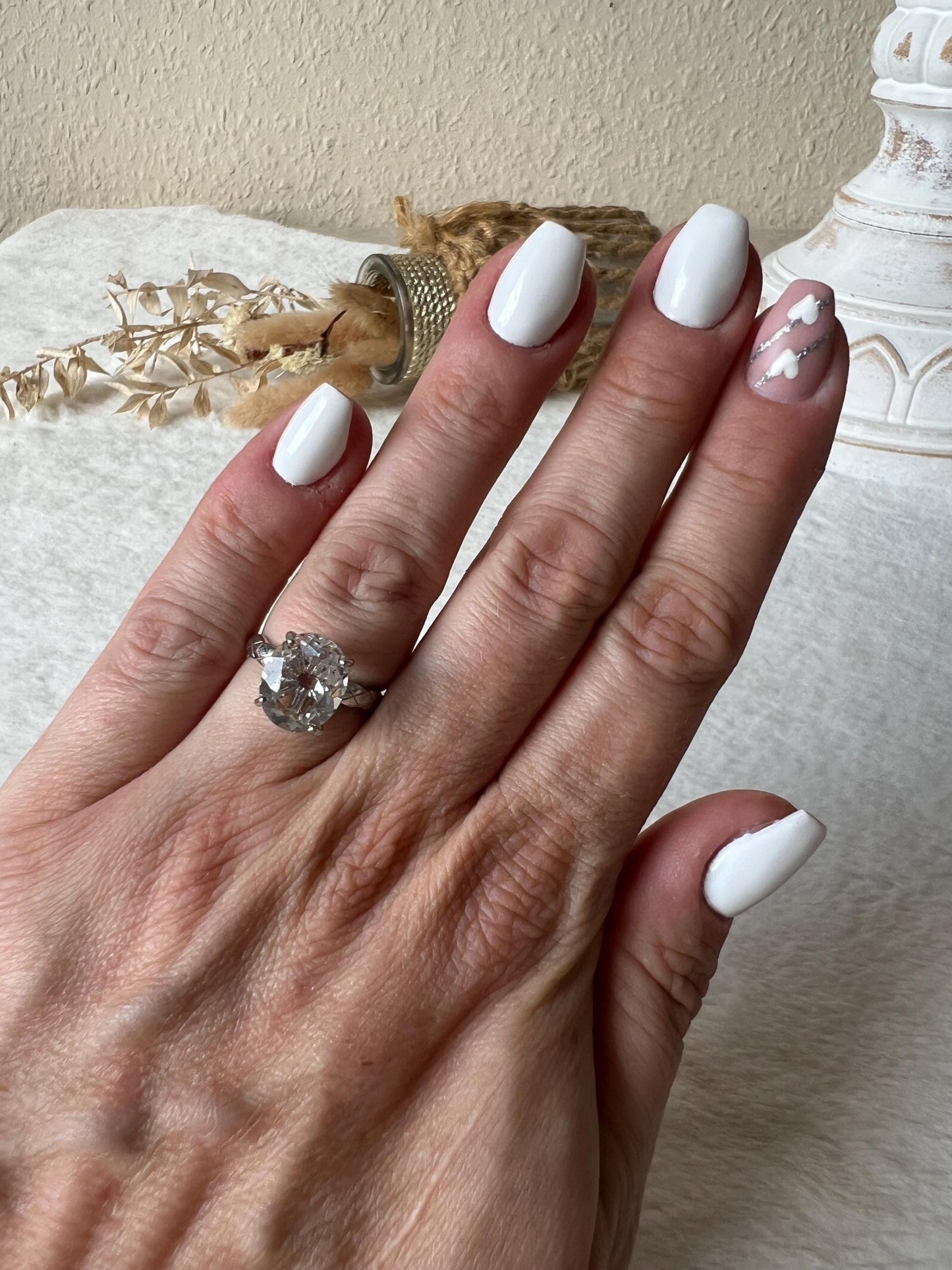 Bergkristall Ring – 925 Silber | Echter Bergkristall | Edelsteinring | Größenverstellbar | Geschenk