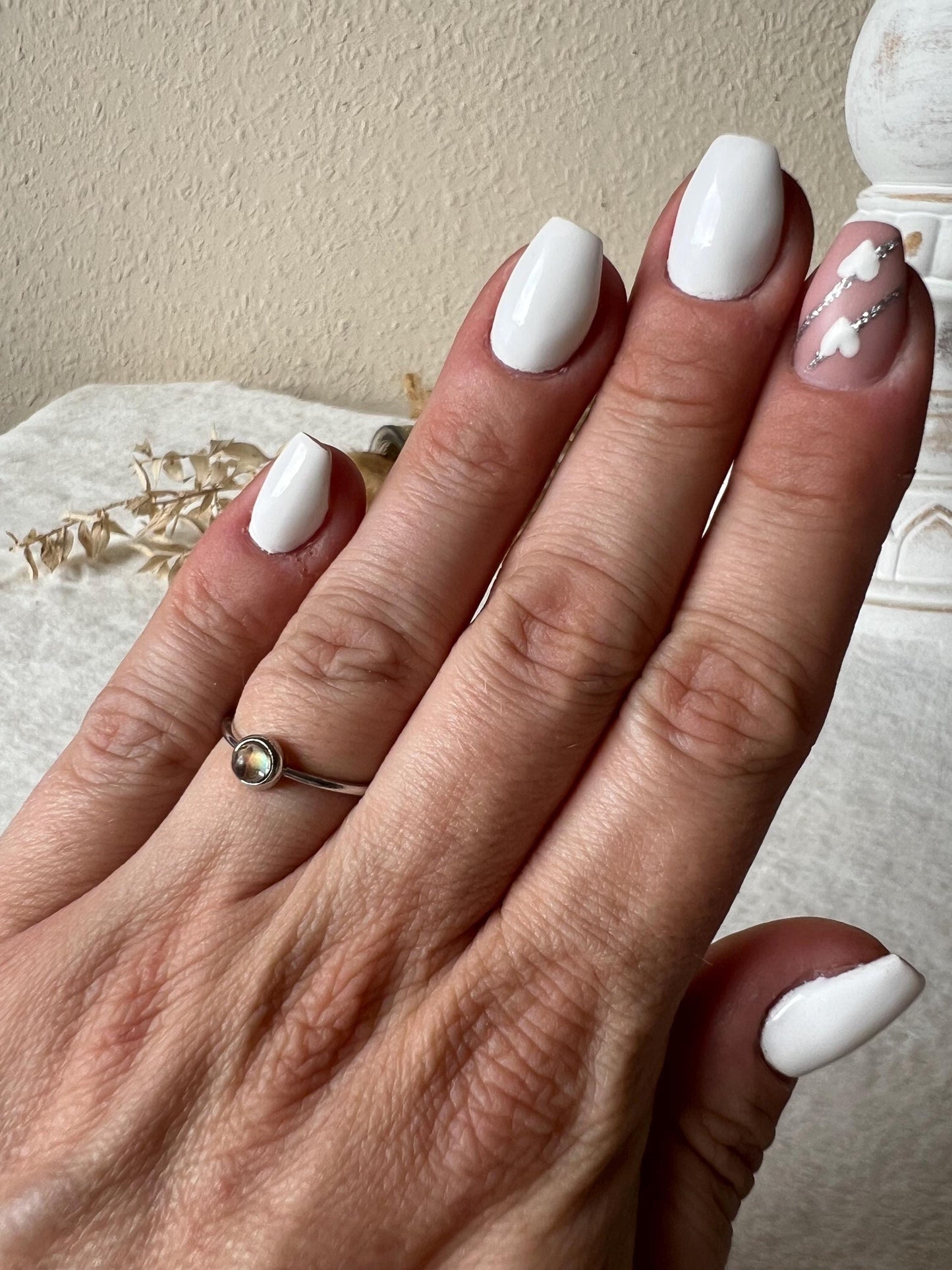 Madagaskar Mondstein Ring – 925 Silber | Echter Madagaskar Mondstein | Edelsteinring | Größenverstellbar | Geschenk