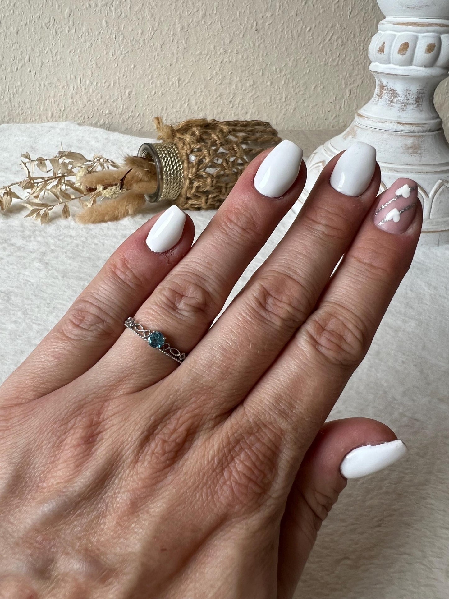 925 Silber Topas Ring – Größenverstellbar | Echter blauer Topas | Eleganter Edelsteinring | Verstellbarer Silberring | Geschenk für Sie