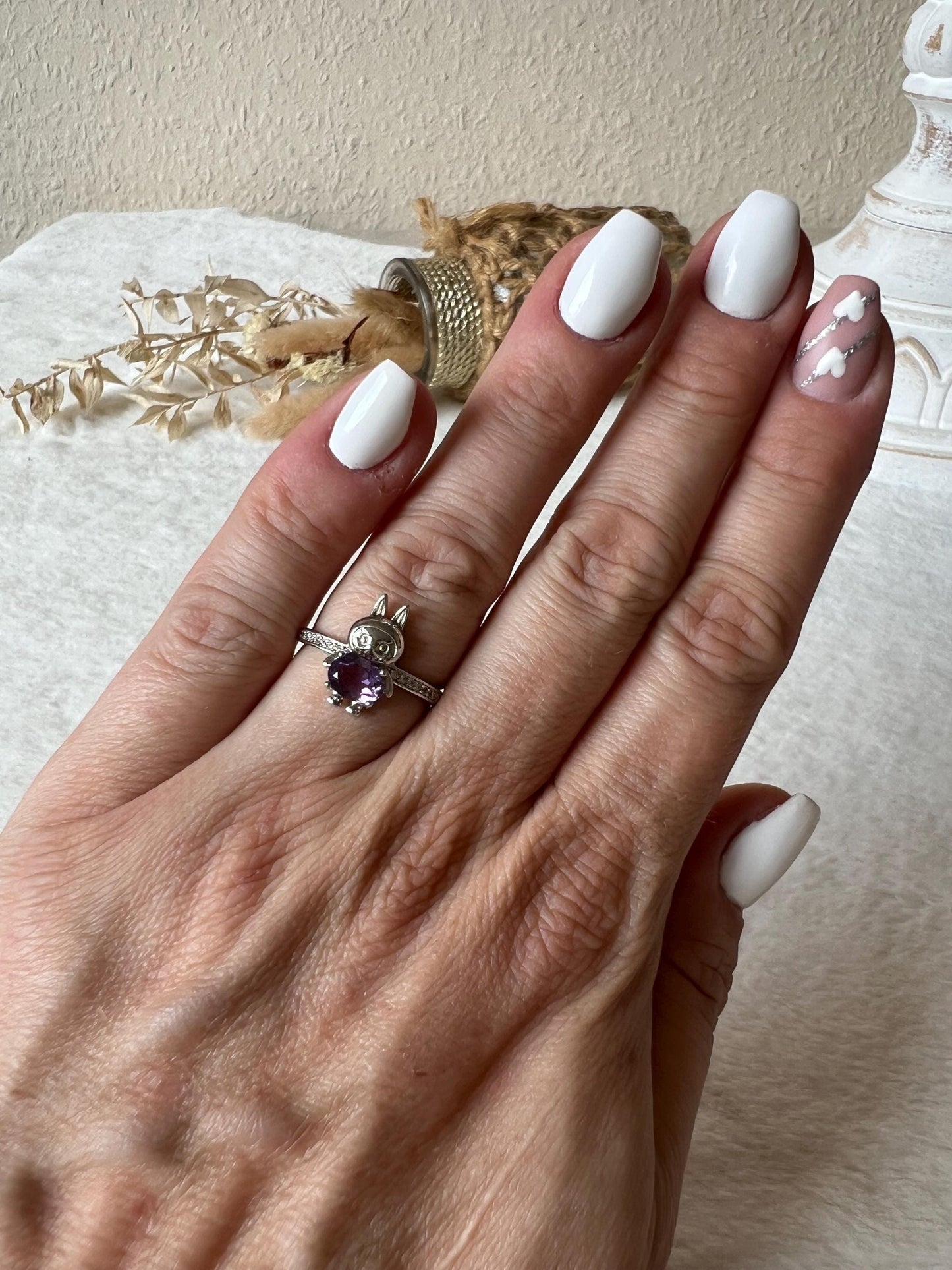 Labubsi Ringe – 925 Silber | Amethyst | Citrin | Moissanite | Süßer Statement Ring