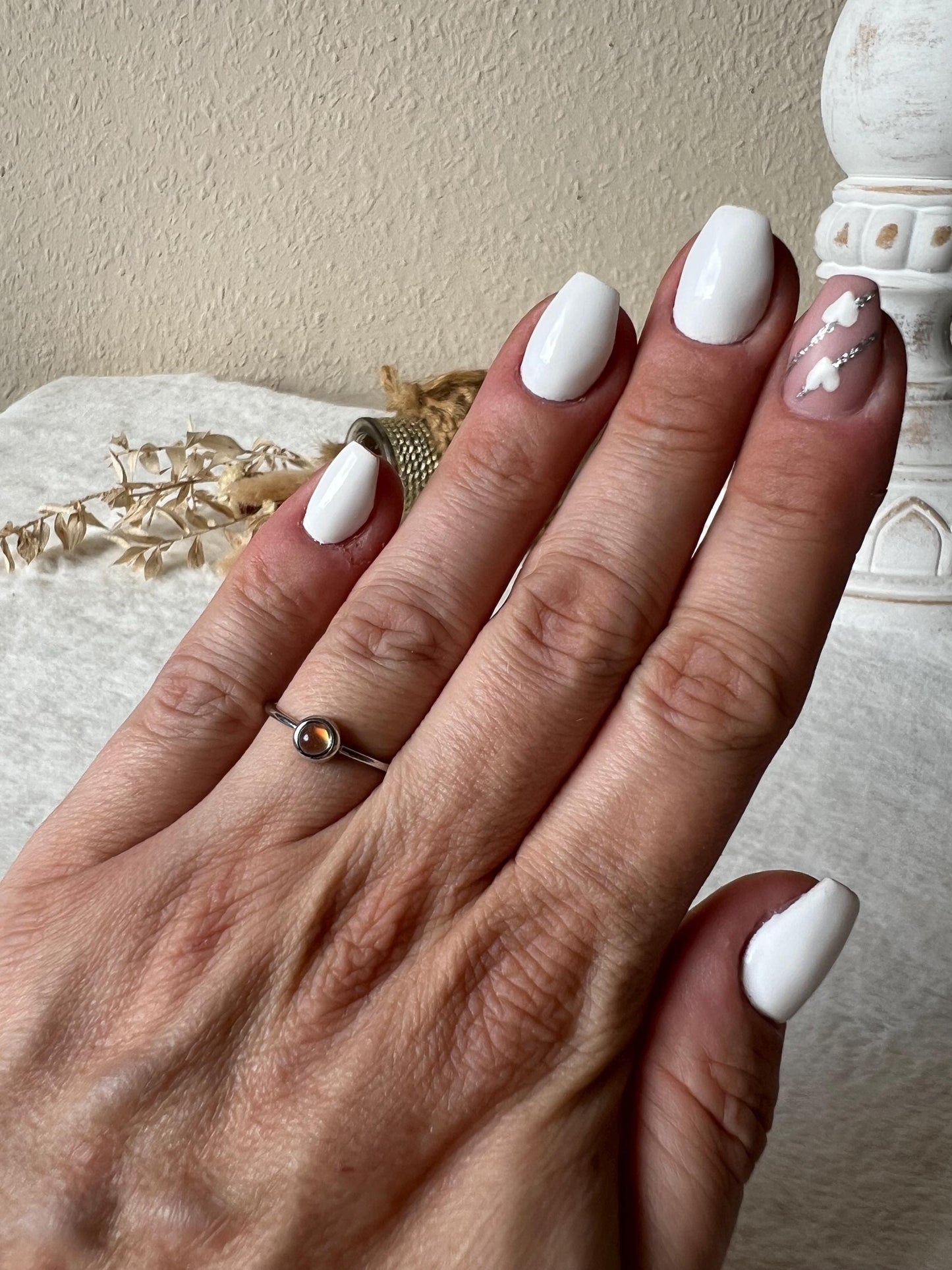 Madagaskar Mondstein Ring – 925 Silber | Echter Madagaskar Mondstein | Edelsteinring | Größenverstellbar | Geschenk